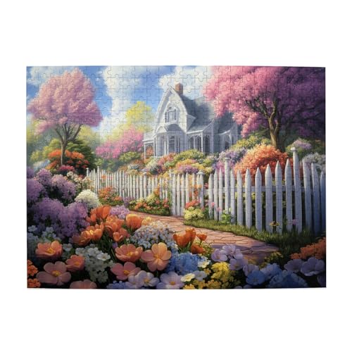 Vextrovia 500 Teile Romantisches Holzpuzzle für Erwachsene, Haus umgeben von Blumen, Puzzles für Erwachsene 500 Teile, Puzzles geeignet für die Unterhaltung mit der Familie während der Ferien Vextrovia 500 Teile Romantisches Holzpuzzle für Erwachsene, Haus umgeben von Blumen, Puzzles für Erwachsene 500 Teile, Puzzles geeignet für die Unterhaltung mit der Familie während der Ferien von Vextrovia