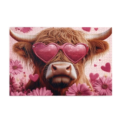 Vextrovia Aquarell-Blumen und Kabinen, Puzzles für Erwachsene, 500 Teile, Aquarell-Holzpuzzle für Erwachsene, einzigartiges und schönes Design, Puzzles sind geeignet für die Vervollständigung mit von Vextrovia