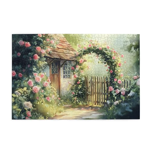Vextrovia Aquarell Classic Cars Holzpuzzle, 500 Teile Puzzles für Erwachsene, Oldtimer in der Garage, Puzzles für Erwachsene 500 Teile, Holzpuzzles, ideal für Entspannung und Familienspaß von Vextrovia