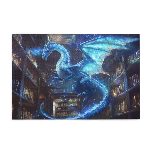 Vextrovia Bibliothek voller Fantasien, Puzzles für Erwachsene 1000 Teile, Fantasy Holzpuzzle, Drache und Bibliothek, 1000 Teile Puzzle für Erwachsene Herausforderndes Charm-Puzzle für Spieleabend Vextrovia Bibliothek voller Fantasien, Puzzles für Erwachsene 1000 Teile, Fantasy Holzpuzzle, Drache und Bibliothek, 1000 Teile Puzzle für Erwachsene Herausforderndes Charm-Puzzle für Spieleabend von Vextrovia