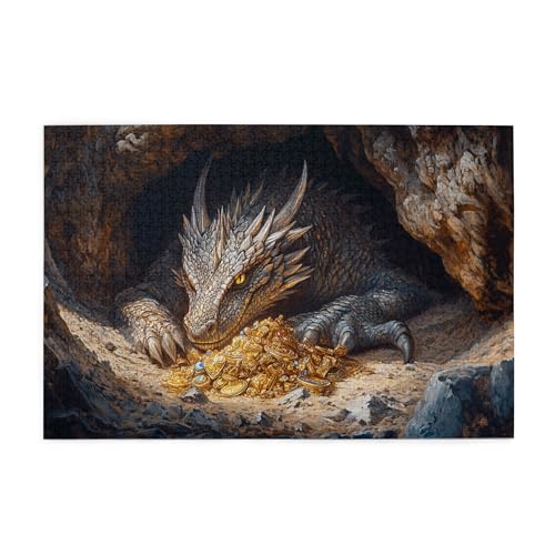 Vextrovia Drachen und Gold in der Höhle Puzzles für Erwachsene 1000 Teile Erwachsene Holzpuzzle Stressabbau Puzzles für Erwachsene Partys Vintage Erwachsene Puzzle Kunstwerk Einzigartiges Kunstwerk Vextrovia Drachen und Gold in der Höhle Puzzles für Erwachsene 1000 Teile Erwachsene Holzpuzzle Stressabbau Puzzles für Erwachsene Partys Vintage Erwachsene Puzzle Kunstwerk Einzigartiges Kunstwerk von Vextrovia