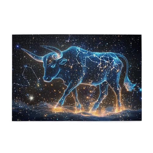 Vextrovia Geduldiger Stier Holzpuzzle, Sternbild Illustration - Stier Puzzles für Erwachsene 1000 Teile, Jigsaw Artwork für Horoskopliebhaber, für Erwachsene herausforderndes Puzzle Nett für Vextrovia Geduldiger Stier Holzpuzzle, Sternbild Illustration - Stier Puzzles für Erwachsene 1000 Teile, Jigsaw Artwork für Horoskopliebhaber, für Erwachsene herausforderndes Puzzle Nett für von Vextrovia