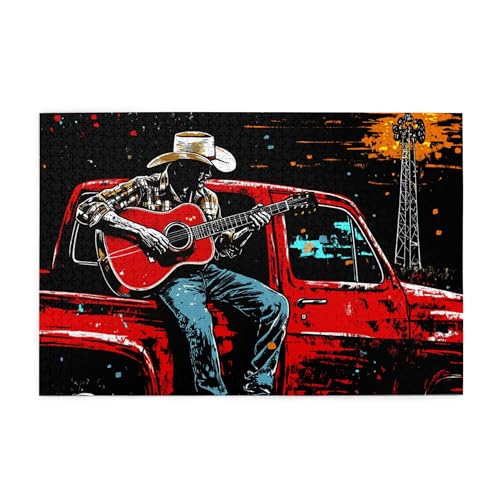 Vextrovia Gitarrenspieler im Lastwagen Holzpuzzle Puzzles für Erwachsene 1000 Teile Country Music Puzzle Spiel 1000 Teile Puzzle für Erwachsene Herausfordernde Charm Puzzle für Spieleabend Vextrovia Gitarrenspieler im Lastwagen Holzpuzzle Puzzles für Erwachsene 1000 Teile Country Music Puzzle Spiel 1000 Teile Puzzle für Erwachsene Herausfordernde Charm Puzzle für Spieleabend von Vextrovia