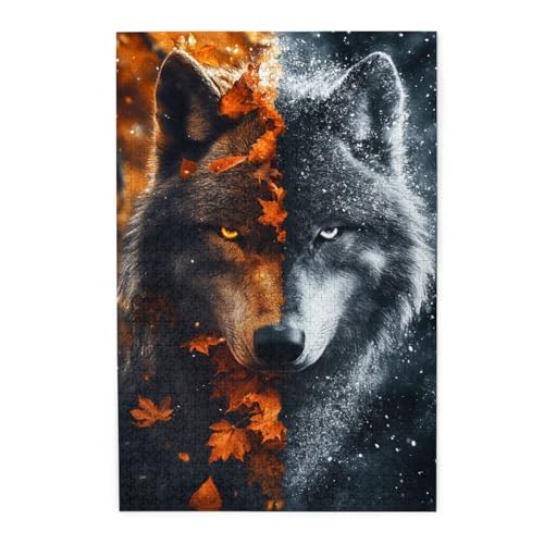Vextrovia Herbst und Winter, Wildtier-Themen-Holzpuzzles, 1000 Teile Puzzles für Erwachsene, moderne zusammengesetzte Foto-Kunstwerke, Brainstorming, stressabbauende Spiele und Heimdekor-Kunstwerke Vextrovia Herbst und Winter, Wildtier-Themen-Holzpuzzles, 1000 Teile Puzzles für Erwachsene, moderne zusammengesetzte Foto-Kunstwerke, Brainstorming, stressabbauende Spiele und Heimdekor-Kunstwerke von Vextrovia