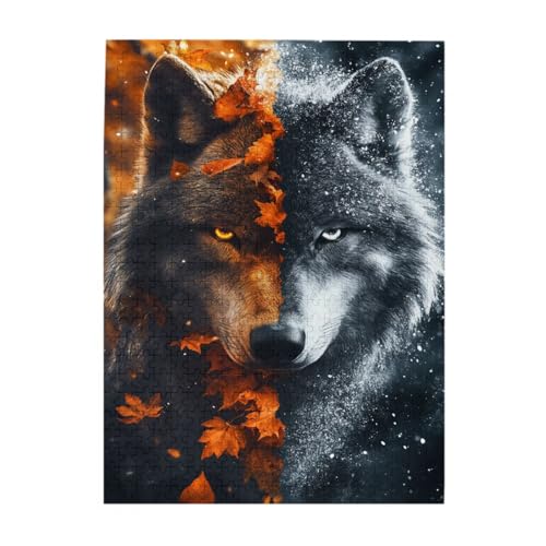 Vextrovia Herbst und Winter, Wildtier-Themen-Holzpuzzles, 500 Teile Puzzles für Erwachsene, moderne Composite-Foto-Kunstwerke, Brainstorming, stressabbauende Spiele und Heimdekor-Kunstwerke Vextrovia Herbst und Winter, Wildtier-Themen-Holzpuzzles, 500 Teile Puzzles für Erwachsene, moderne Composite-Foto-Kunstwerke, Brainstorming, stressabbauende Spiele und Heimdekor-Kunstwerke von Vextrovia