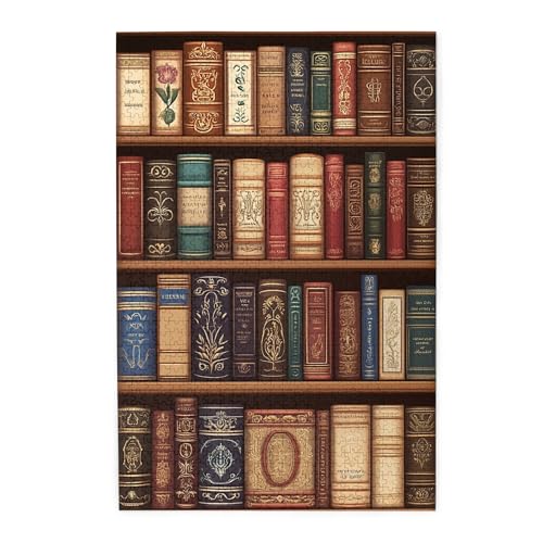 Vextrovia Holz-Puzzle, Vintage-Bücherregal, Puzzles für Erwachsene, 1000 Teile, Holzpuzzle im Vintage-Stil, Party-Puzzles und Heimdekoration, Brainstorming-Stressabbau-Spiel Vextrovia Holz-Puzzle, Vintage-Bücherregal, Puzzles für Erwachsene, 1000 Teile, Holzpuzzle im Vintage-Stil, Party-Puzzles und Heimdekoration, Brainstorming-Stressabbau-Spiel von Vextrovia