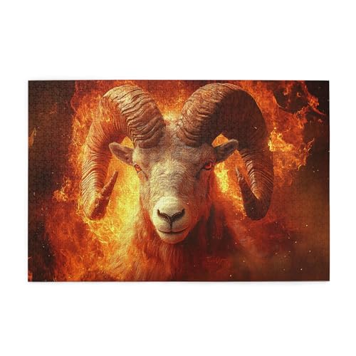 Vextrovia Holzpuzzle Widder in Flammen, Konstellations-Illustration – Widder-Puzzles für Erwachsene, 1000 Teile, Puzzle-Kunstwerk für Horoskop-Liebhaber, unmöglich, hart, schwierig, herausfordernde Vextrovia Holzpuzzle Widder in Flammen, Konstellations-Illustration – Widder-Puzzles für Erwachsene, 1000 Teile, Puzzle-Kunstwerk für Horoskop-Liebhaber, unmöglich, hart, schwierig, herausfordernde von Vextrovia