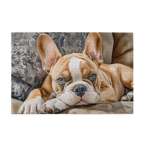 Vextrovia Holzpuzzle für Erwachsene, Motiv: Hunde auf der Couch, Puzzles für Erwachsene, 1000 Teile, klassisches Aquarell-Puzzle-Kunstwerk, kreatives Spielen und Feiertagsparty, Geschenke, Kunstwerk Vextrovia Holzpuzzle für Erwachsene, Motiv: Hunde auf der Couch, Puzzles für Erwachsene, 1000 Teile, klassisches Aquarell-Puzzle-Kunstwerk, kreatives Spielen und Feiertagsparty, Geschenke, Kunstwerk von Vextrovia