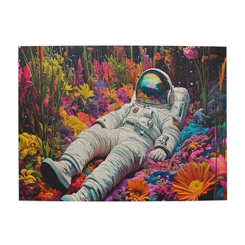 Vextrovia Holzpuzzles für Erwachsene, Puzzles für Erwachsene 500 Teile, Astronauten in den Blumen, 500 fantasievolle Puzzleteile für Wohnkultur, Puzzle-Kunstwerk für Erwachsene, um Arbeitsstress Vextrovia Holzpuzzles für Erwachsene, Puzzles für Erwachsene 500 Teile, Astronauten in den Blumen, 500 fantasievolle Puzzleteile für Wohnkultur, Puzzle-Kunstwerk für Erwachsene, um Arbeitsstress von Vextrovia