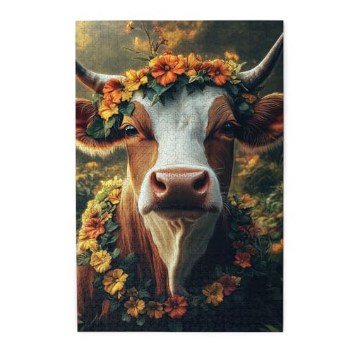 Vextrovia Holzpuzzles für Erwachsene 1000 Teile Brainstorming Bauernhofthema zum Stressabbau Blumen und Kühe Schickes Kunstwerk im Landhausstil, ideal für Spieleabende, Geschenke für Vextrovia Holzpuzzles für Erwachsene 1000 Teile Brainstorming Bauernhofthema zum Stressabbau Blumen und Kühe Schickes Kunstwerk im Landhausstil, ideal für Spieleabende, Geschenke für von Vextrovia