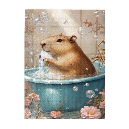 Vextrovia Holzpuzzles für Erwachsene 500 Teile, Capybara in der Badewanne, Stressabbau-Spiele für Erwachsene, lustige Wandkunst, fertig mit Familie und Freunden, vergessen Sie die Arbeit und das Vextrovia Holzpuzzles für Erwachsene 500 Teile, Capybara in der Badewanne, Stressabbau-Spiele für Erwachsene, lustige Wandkunst, fertig mit Familie und Freunden, vergessen Sie die Arbeit und das von Vextrovia