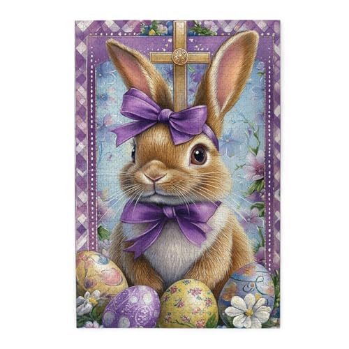 Vextrovia Kaninchen, die Schleifen tragen, klassische Stressabbau-Spiele mit Urlaubsmotiv, 1000 Stück Erwachsene Holzpuzzles, geeignet für Familientreffen, Vergnügen und lassen Sie die Probleme des Vextrovia Kaninchen, die Schleifen tragen, klassische Stressabbau-Spiele mit Urlaubsmotiv, 1000 Stück Erwachsene Holzpuzzles, geeignet für Familientreffen, Vergnügen und lassen Sie die Probleme des von Vextrovia