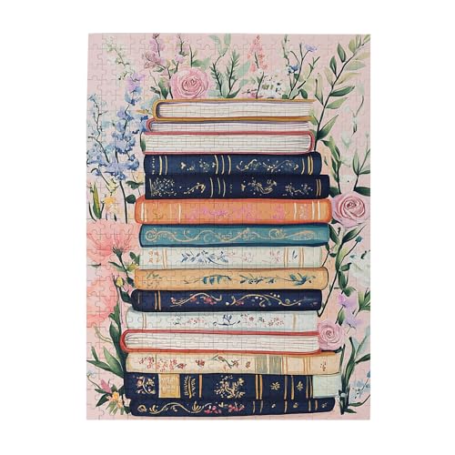 Vextrovia Klassische Buchthemenpuzzles Puzzles für Erwachsene 500 Teile, Bücher voller Blumen, Holzpuzzles für Erwachsene, Vintage Rustikale Puzzle-Kunstwerk, Jigsaw Puzzle Geschenke für Buchliebhaber Vextrovia Klassische Buchthemenpuzzles Puzzles für Erwachsene 500 Teile, Bücher voller Blumen, Holzpuzzles für Erwachsene, Vintage Rustikale Puzzle-Kunstwerk, Jigsaw Puzzle Geschenke für Buchliebhaber von Vextrovia