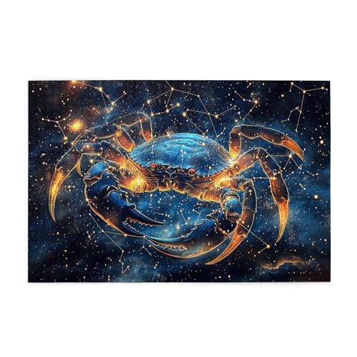 Vextrovia Krebs des Tierkreises Holzpuzzle Puzzles für Erwachsene 1000 Teile, Erwachsenen-Puzzle-Kunstwerk, Wohnkultur und Partyspiele für Astrologie-Liebhaber, genießen Sie den Puzzle-Lösungsprozess Vextrovia Krebs des Tierkreises Holzpuzzle Puzzles für Erwachsene 1000 Teile, Erwachsenen-Puzzle-Kunstwerk, Wohnkultur und Partyspiele für Astrologie-Liebhaber, genießen Sie den Puzzle-Lösungsprozess von Vextrovia