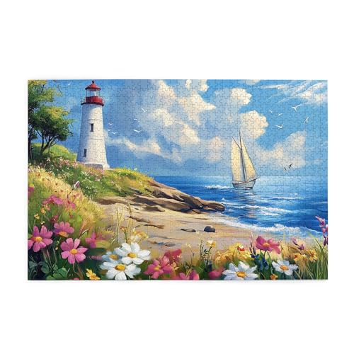 Vextrovia Leuchttürme und Segelboote, 1000 Teile Puzzle für Erwachsene, Holzpuzzle für Erwachsene, Landschaft am Meer, Holzpuzzle Kreatives Spielen & Urlaub Party Geschenke Kunstwerk Wand Wohnkultur Vextrovia Leuchttürme und Segelboote, 1000 Teile Puzzle für Erwachsene, Holzpuzzle für Erwachsene, Landschaft am Meer, Holzpuzzle Kreatives Spielen & Urlaub Party Geschenke Kunstwerk Wand Wohnkultur von Vextrovia