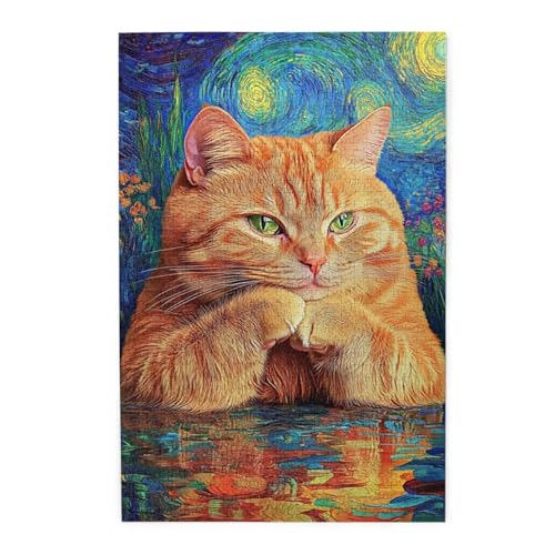 Vextrovia Lustige orangefarbene Katzen und Klassiker, 1000 Stück Holzpuzzles für Erwachsene, lustige Wandkunst und Brainstorming, stressabbauende Spiele für Partys, um Kameradschaft zu fördern Vextrovia Lustige orangefarbene Katzen und Klassiker, 1000 Stück Holzpuzzles für Erwachsene, lustige Wandkunst und Brainstorming, stressabbauende Spiele für Partys, um Kameradschaft zu fördern von Vextrovia