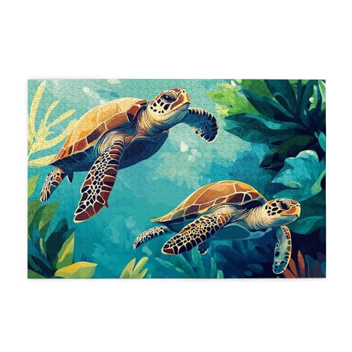 Vextrovia Meeresschildkröten im Ozean, 1000 fantasievolle Puzzleteile für Erwachsene, Ozean-Thema-Puzzle, Puzzles für Erwachsene 1000 Teile, klassische Erwachsenen-Holzpuzzles für Heimdekoration Vextrovia Meeresschildkröten im Ozean, 1000 fantasievolle Puzzleteile für Erwachsene, Ozean-Thema-Puzzle, Puzzles für Erwachsene 1000 Teile, klassische Erwachsenen-Holzpuzzles für Heimdekoration von Vextrovia