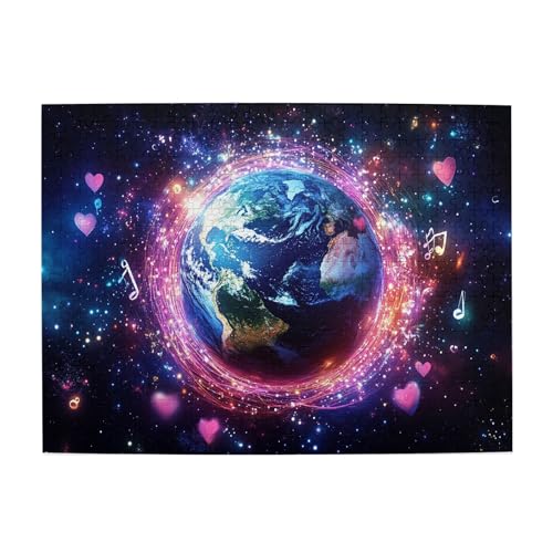 Vextrovia Music, Love and The Planet, Adult Wooden Jigsaw Puzzle, Imaginative Wooden Puzzles for Adults, Whimsical and Energetic Puzzles, Great for Relaxation and Display for Puzzle Enthusiast Vextrovia Music, Love and The Planet, Adult Wooden Jigsaw Puzzle, Imaginative Wooden Puzzles for Adults, Whimsical and Energetic Puzzles, Great for Relaxation and Display for Puzzle Enthusiast von Vextrovia