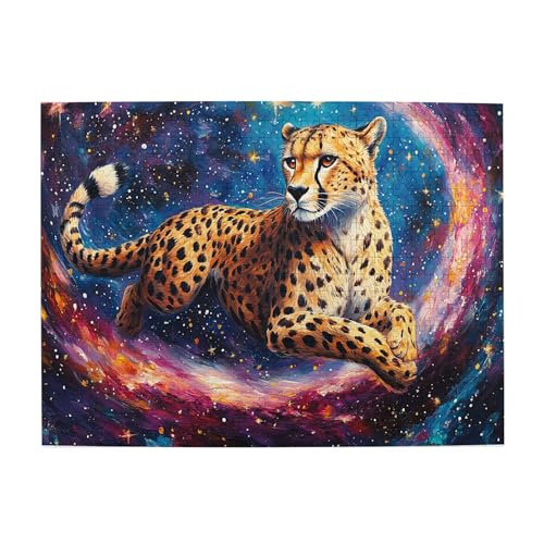 Vextrovia Puzzle für Erwachsene, 500 Teile, Fantasy-Sterne und Leoparden, fantasievolles Holzpuzzle für Erwachsene, 500-teiliges Puzzle für Erwachsene, herausforderndes Puzzle Vextrovia Puzzle für Erwachsene, 500 Teile, Fantasy-Sterne und Leoparden, fantasievolles Holzpuzzle für Erwachsene, 500-teiliges Puzzle für Erwachsene, herausforderndes Puzzle von Vextrovia