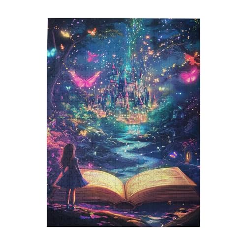 Vextrovia Puzzles für Erwachsene, 500 Teile, skurrile Illustrationen, Bücher und Schlösser der Träume, Holzpuzzles, 500 Teile Puzzle für Erwachsene, herausforderndes Puzzle, perfekt für Spieleabend Vextrovia Puzzles für Erwachsene, 500 Teile, skurrile Illustrationen, Bücher und Schlösser der Träume, Holzpuzzles, 500 Teile Puzzle für Erwachsene, herausforderndes Puzzle, perfekt für Spieleabend von Vextrovia
