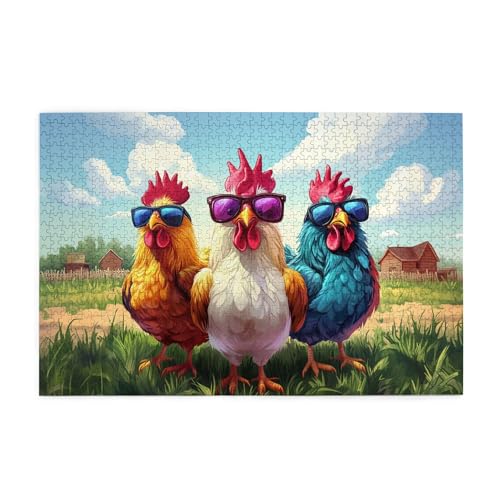 Vextrovia Puzzles für Erwachsene 1000 Teile, Drei schrullige und lustige Hühner, Country Farm Erwachsene Holzpuzzle, Puzzles zum Stressabbau bei der Arbeit, Entspannen und Genießen Sie den Spaß am Vextrovia Puzzles für Erwachsene 1000 Teile, Drei schrullige und lustige Hühner, Country Farm Erwachsene Holzpuzzle, Puzzles zum Stressabbau bei der Arbeit, Entspannen und Genießen Sie den Spaß am von Vextrovia
