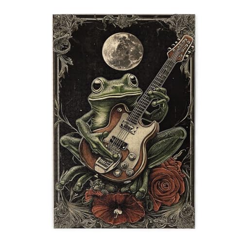 Vextrovia - Retro Gitarre Spiel Frösche 1000 Teile Puzzle für Erwachsene Holzpuzzle Stressabbau Arbeit Spaß Party Brainstorming für Liebhaber Vextrovia - Retro Gitarre Spiel Frösche 1000 Teile Puzzle für Erwachsene Holzpuzzle Stressabbau Arbeit Spaß Party Brainstorming für Liebhaber von Vextrovia