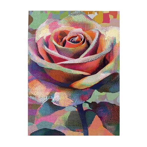 Vextrovia Rustikales Siebdruck-Rosen-Holzpuzzle, Puzzles für Erwachsene 500 Teile, Erwachsenen-Holzpuzzle, Entspannen Sie sich und genießen Sie den Spaß am Lösen von Puzzles, Puzzle-Kunstwerk für Vextrovia Rustikales Siebdruck-Rosen-Holzpuzzle, Puzzles für Erwachsene 500 Teile, Erwachsenen-Holzpuzzle, Entspannen Sie sich und genießen Sie den Spaß am Lösen von Puzzles, Puzzle-Kunstwerk für von Vextrovia