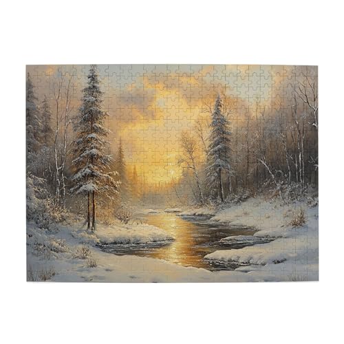 Vextrovia Sonnenaufgang an einem verschneiten Tag Puzzles für Erwachsene 500 Teile, Winterschneeszene Erwachsene Holzpuzzle, Puzzle für Erwachsene Herausforderndes Puzzle Nett für Spieleabende Vextrovia Sonnenaufgang an einem verschneiten Tag Puzzles für Erwachsene 500 Teile, Winterschneeszene Erwachsene Holzpuzzle, Puzzle für Erwachsene Herausforderndes Puzzle Nett für Spieleabende von Vextrovia