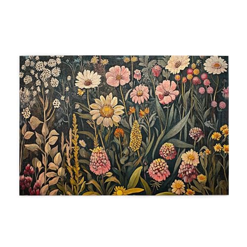 Vextrovia Vintage Botanische Blumen-Illustration Puzzle für Erwachsene, 1000 Teile, schöne Blumen und Pflanzen, Holzpuzzle, Erwachsenenpuzzle, unmöglich, hart, schwierig, herausfordernde Puzzles für Vextrovia Vintage Botanische Blumen-Illustration Puzzle für Erwachsene, 1000 Teile, schöne Blumen und Pflanzen, Holzpuzzle, Erwachsenenpuzzle, unmöglich, hart, schwierig, herausfordernde Puzzles für von Vextrovia