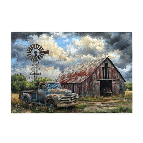 Vextrovia Vintage Rustikaler Stil Erwachsene Holzpuzzle Erwachsene Holzpuzzle Bauernhaus und Alte Lastwagen Puzzles für Erwachsene 1000 Teile, lindert Arbeitsstress und erfreut Geist und Körper Vextrovia Vintage Rustikaler Stil Erwachsene Holzpuzzle Erwachsene Holzpuzzle Bauernhaus und Alte Lastwagen Puzzles für Erwachsene 1000 Teile, lindert Arbeitsstress und erfreut Geist und Körper von Vextrovia