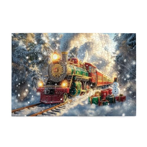 Vextrovia Weihnachten Illustration - Geschenk Zug Puzzle für Erwachsene 1000 Teile, Der Weihnachtszug bewegt sich Holzpuzzle, Erwachsene Puzzles, Puzzle für Puzzle-Liebhaber Vextrovia Weihnachten Illustration - Geschenk Zug Puzzle für Erwachsene 1000 Teile, Der Weihnachtszug bewegt sich Holzpuzzle, Erwachsene Puzzles, Puzzle für Puzzle-Liebhaber von Vextrovia