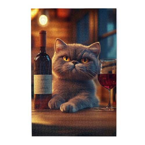Vextrovia Wein & Katzen, Classic Erwachsene Holzpuzzle Puzzles für Erwachsene 1000 Teile Lustige Katze Themed Holzpuzzles Brainstorming Puzzles und Wohnkultur, Geschenk Suitablen Familie Freunde Vextrovia Wein & Katzen, Classic Erwachsene Holzpuzzle Puzzles für Erwachsene 1000 Teile Lustige Katze Themed Holzpuzzles Brainstorming Puzzles und Wohnkultur, Geschenk Suitablen Familie Freunde von Vextrovia