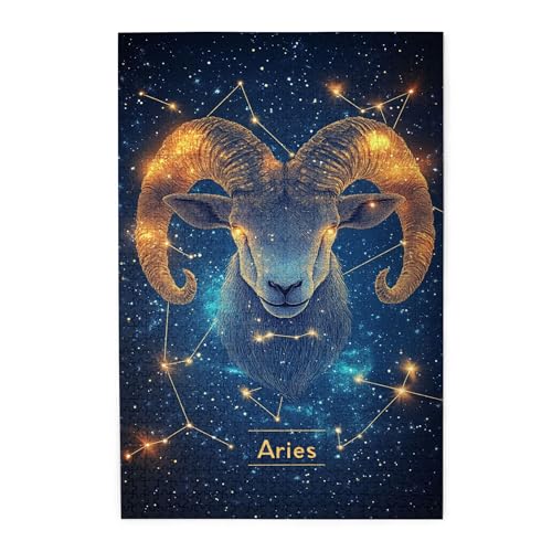 Vextrovia Widder des Sternzeichens, Puzzles für Erwachsene 1000 Teile, Vintage Konstellation Thema Puzzle, Holzpuzzles, Erwachsenen-Horoskop-Themen-Puzzle, ideal für Entspannung und Familienspaß Vextrovia Widder des Sternzeichens, Puzzles für Erwachsene 1000 Teile, Vintage Konstellation Thema Puzzle, Holzpuzzles, Erwachsenen-Horoskop-Themen-Puzzle, ideal für Entspannung und Familienspaß von Vextrovia
