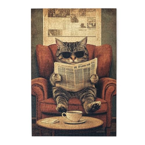 Vextrovia Zeitung Lesen Katzen Auf Der Couch Holzpuzzles für Erwachsene 1000 Teile Retro-Stil Stressabbau-Spiele Party Brainstorming Fertig mit Familie und Freunden Vextrovia Zeitung Lesen Katzen Auf Der Couch Holzpuzzles für Erwachsene 1000 Teile Retro-Stil Stressabbau-Spiele Party Brainstorming Fertig mit Familie und Freunden von Vextrovia