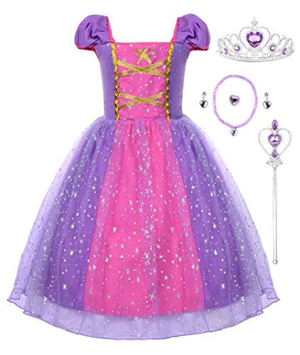 Vgolar Prinzessinnen-Kleid – Astralprinzessin Kostüm – Kostümkleid (90/2T, Violett) von Vgolar