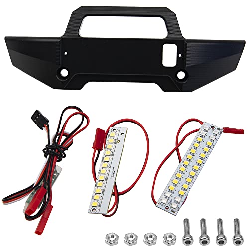 Vgoohobby Frontstoßstange aus Metall mit LED-Lichtleiste, kompatibel mit Traxxas 1/10 Maxx RC Car Upgrade Parts Vgoohobby Frontstoßstange aus Metall mit LED-Lichtleiste, kompatibel mit Traxxas 1/10 Maxx RC Car Upgrade Parts von Vgoohobby