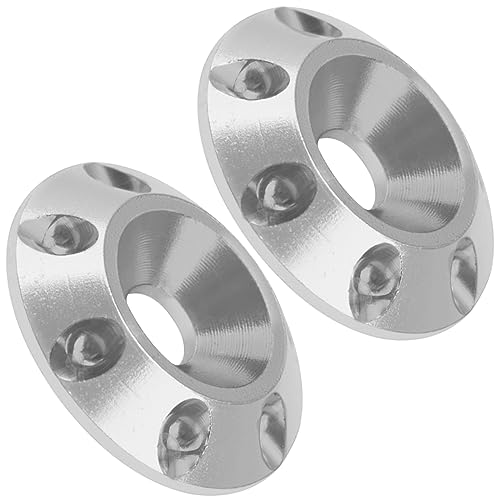 Vgoohobby RC-Metall-Heckflügelknöpfe, Dichtung, universeller hinterer fester Heckschutz, Abstandshalter für 1/10 RC-Off-Road-Kurz-LKW, Buggy, Rennwagen (Silber) von Vgoohobby