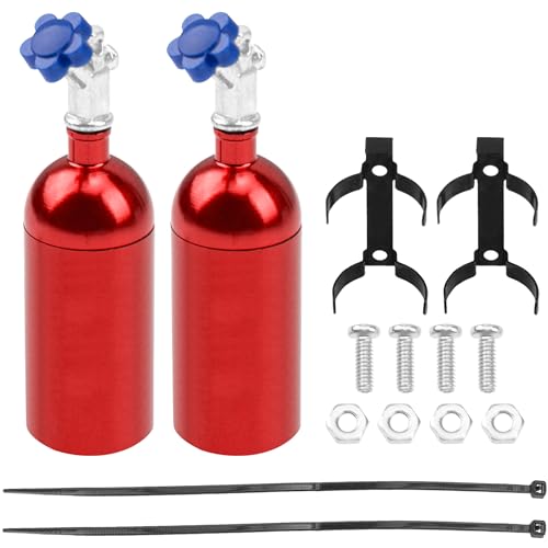Vgoohobby Simulation Stickstoff Flasche Dekoration Teil Zubehör kompatibel mit Traxxas TRX4 Axial SCX10 RC4WD Tamiya CC01 D90 90046 1/10 RC-Crawler (rot) von Vgoohobby