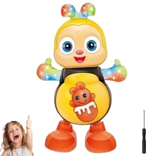 Dancing Bee Toy, Musical Interactive Abejita Chiquitita with Lights & Music, Lovely Happy Abejita Bailarina Juguete Con Luces, Educational Cartoon Baby Toy for Crawling & Sensory Play (Yellow Bee) von Vgpbphj