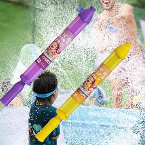 Firework Water Gun, Firework Style Water Spray, Romantic Jet Squirter, High Pressure Pull-Out Sprinkler Spray Toys for Couples, Bathing, Pool, Party Entertainment (Purple + Yellow) von Vgpbphj