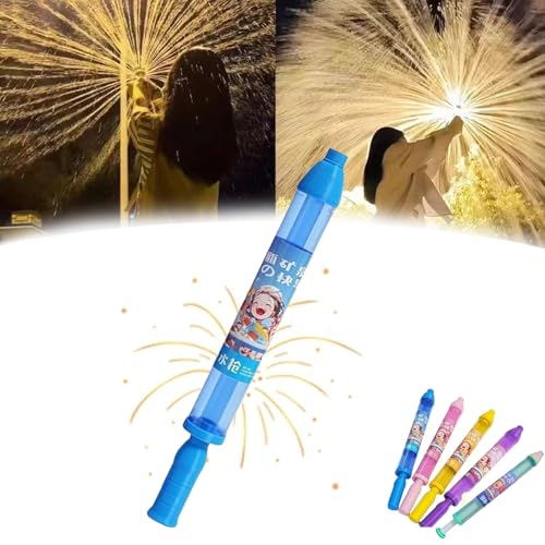 Firework Water Gun, Firework Water Squirter, Romantic Water Spray Toy for Couples, High Pressure Pull-Out Spray, for Beach, Playground, Pool Parties (Blue) von Vgpbphj