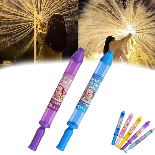 Firework Water Gun, Firework Water Squirter, Romantic Water Spray Toy for Couples, High Pressure Pull-Out Spray, for Beach, Playground, Pool Parties (Blue+Purple) von Vgpbphj