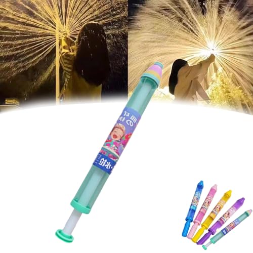 Firework Water Gun, Firework Water Squirter, Romantic Water Spray Toy for Couples, High Pressure Pull-Out Spray, for Beach, Playground, Pool Parties (Green) von Vgpbphj