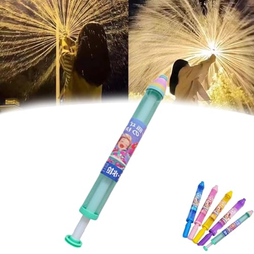 Firework Water Gun, Firework Water Squirter, Romantic Water Spray Toy for Couples, High Pressure Pull-Out Spray, for Beach, Playground, Pool Parties (Green) von Vgpbphj