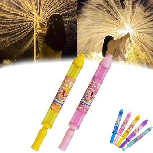 Firework Water Gun, Firework Water Squirter, Romantic Water Spray Toy for Couples, High Pressure Pull-Out Spray, for Beach, Playground, Pool Parties (Yellow+Pink) von Vgpbphj