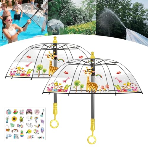 Regenschirm Wasserpistole, Transparent Umbrella Water Gun, for Water Battles in The Garden, Outdoor Toy, Pool Parties, for Adults, Boys and Girls (2pc-Farbes) von Vgpbphj