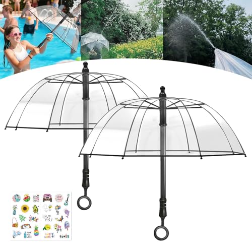 Regenschirm Wasserpistole, Transparent Umbrella Water Gun, for Water Battles in The Garden, Outdoor Toy, Pool Parties, for Adults, Boys and Girls (2pc-transparent) von Vgpbphj