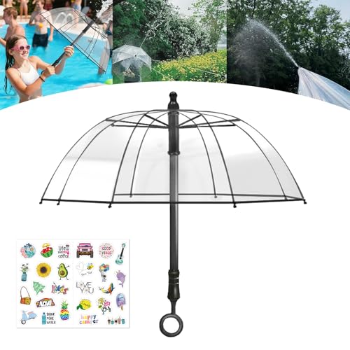 Regenschirm Wasserpistole, Transparent Umbrella Water Gun, for Water Battles in The Garden, Outdoor Toy, Pool Parties, for Adults, Boys and Girls (transparent) von Vgpbphj