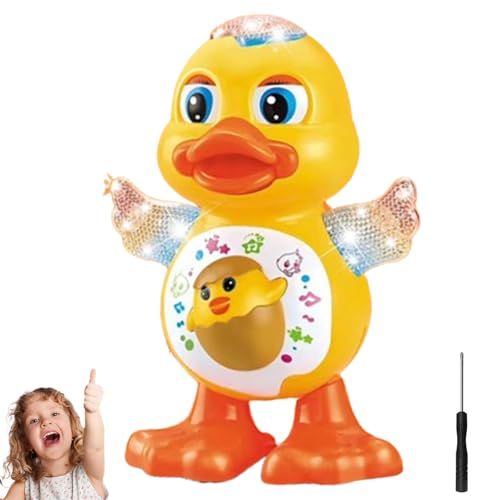 Vgpbphj Dancing Bee Toy, Musical Interactive Abejita Chiquitita with Lights & Music, Lovely Happy Abejita Bailarina Juguete Con Luces, Educational Cartoon Baby Toy for Crawling & Sensory Play (Duck) von Vgpbphj