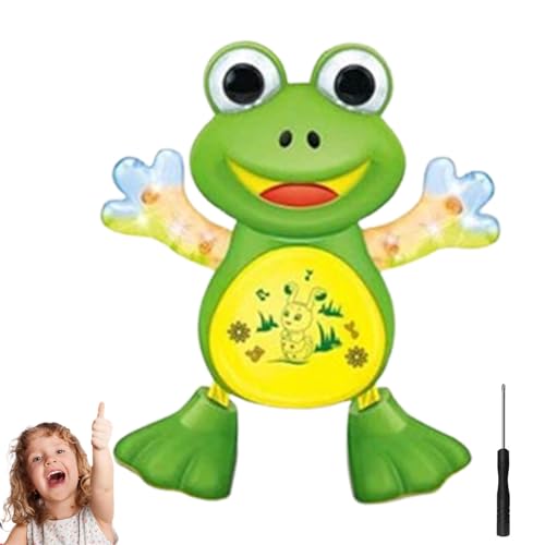 Vgpbphj Dancing Bee Toy, Musical Interactive Abejita Chiquitita with Lights & Music, Lovely Happy Abejita Bailarina Juguete Con Luces, Educational Cartoon Baby Toy for Crawling & Sensory Play (Frog) von Vgpbphj